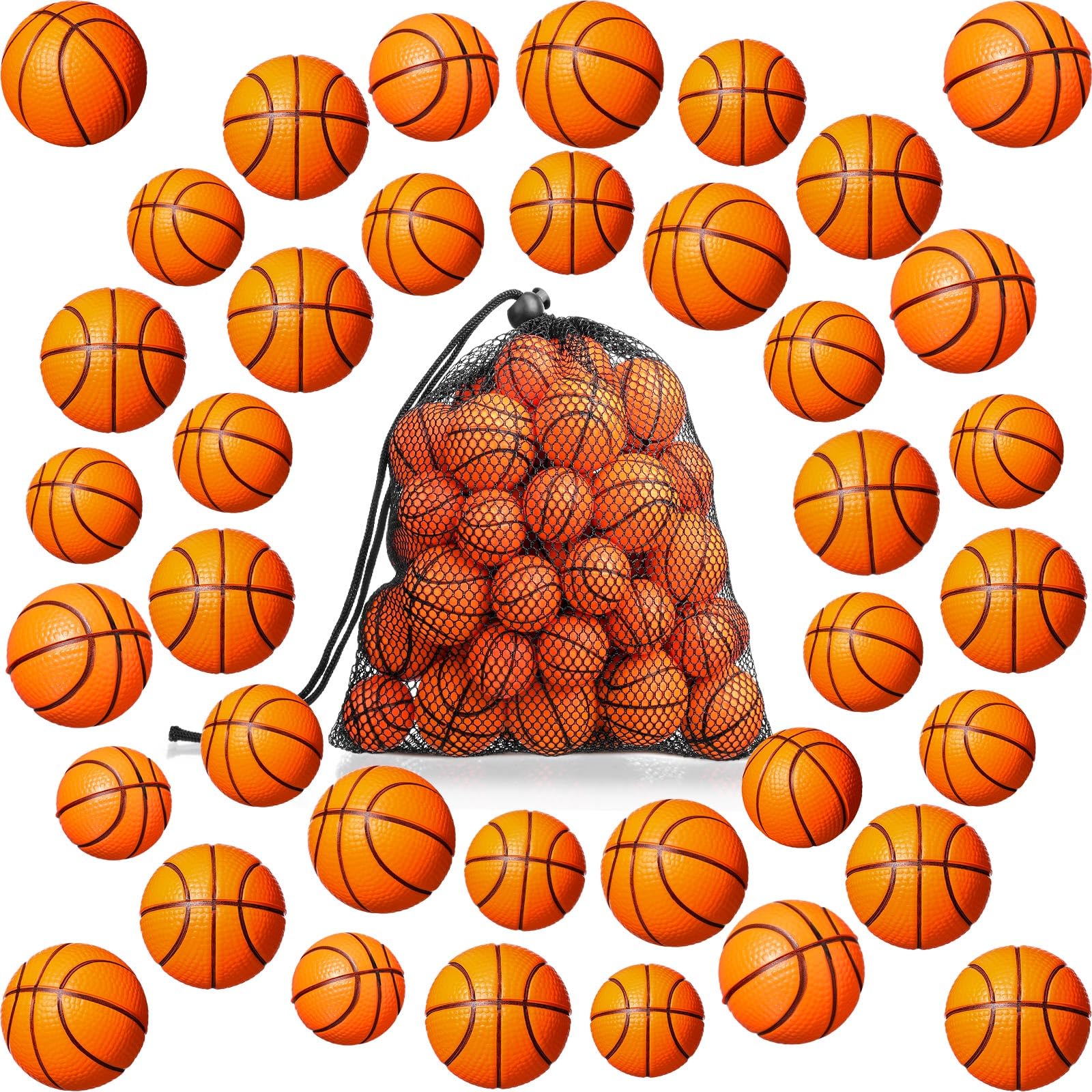 Amazon.com: Civaner 40 Pcs Mini Basketballs with Mesh Bag, 1.18